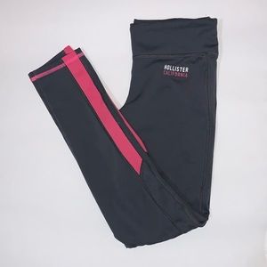Hollister Leggings Grey Pink Athletic Full Length
